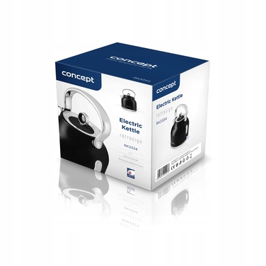 Електричний чайник Concept Retrosign RK3334, 2200 Вт, 1,7 л, чорний