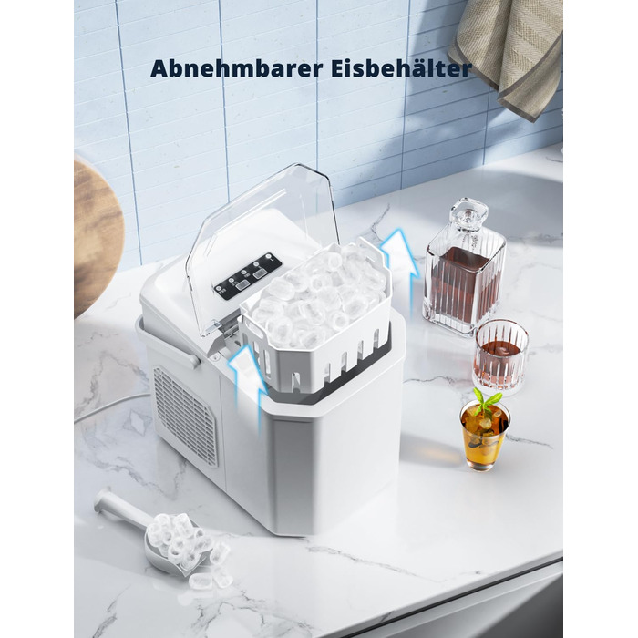 Професійний виробник льоду 12 кг/24 год. Ice Maker 1.5 л, швидкість виробництва 6-13 хв.