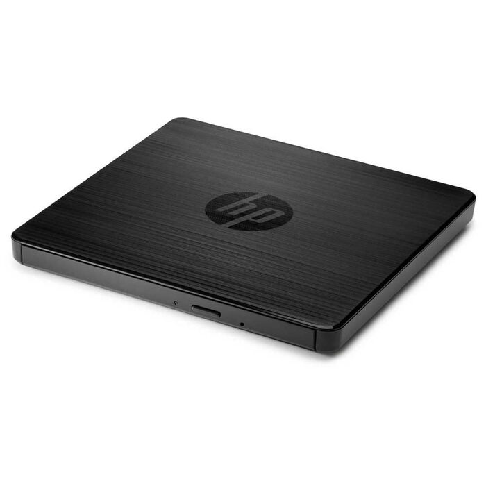 Зовнішній USB DVD-RW привід HP — портативний CD/DVD накопичувач, швидкість запису 8X DVD та 24X CD, USB-A, Plug & Play, сумісний з Windows, macOS та ChromeOS, чорний