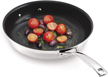 Набір сковорідок Le Creuset з нержавіючої сталі 3-шарової, 2 шт, Ø 24-28 см, сріблястий, для всіх плит (індукція, духовка)