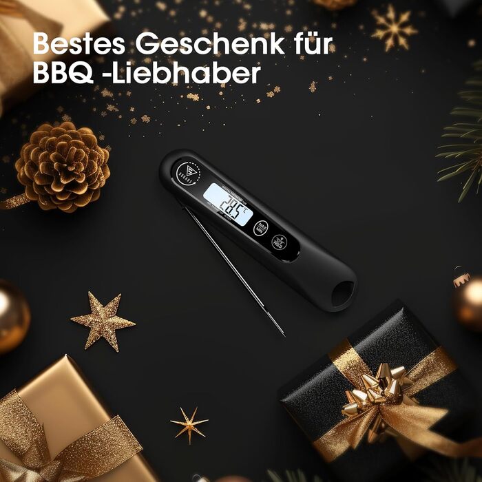 Цифровий кухонний термометр DOQAUS для приготування м'яса, випічки та грилю з LCD екраном