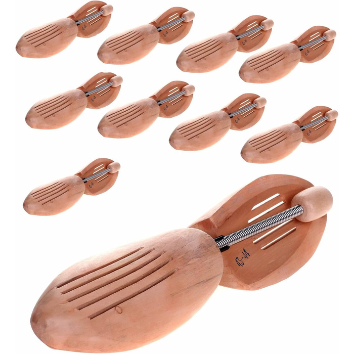 HIMRY® 5 Pairs Wooden Spiral Shoe Stretchers, Natural Wood Spiral Shoe Expanders, SHOE LAST Spiral Shoe Formers, Unisex - Women/Men, Size 35 - Size 36, KXB6001