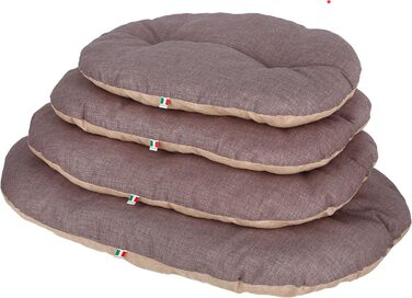 Лежанка для собак Kerbl Loneta, 72x52x8 см, бежево-сіра, для середніх та великих порід