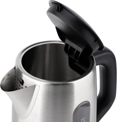 Електричний чайник EMERIO з об'ємом 1.7 л, синя LED-підсвітка, 360° підставка, скло Borosilikat, без BPA, WK-119988.7