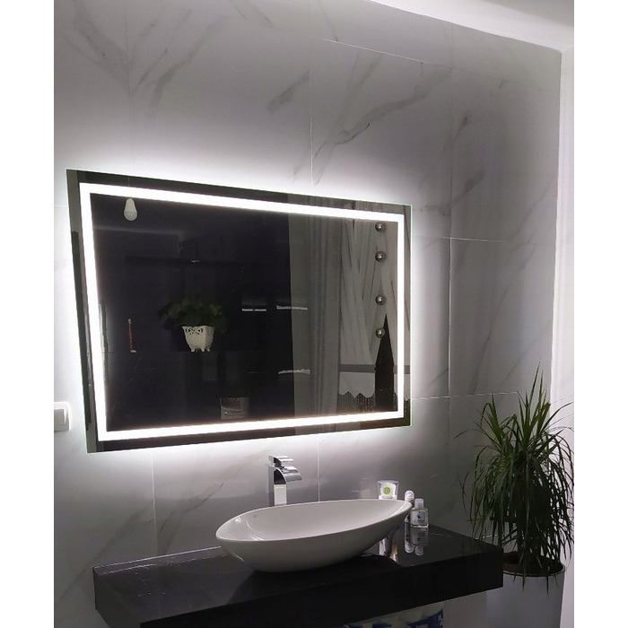 Підсвічене LED-дзеркало у ванну кімнату, 110x50 см