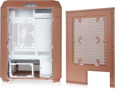 Корпус для ПК Thermaltake The Tower 600 Mocha Mousse, вертикальний Mid Tower, підтримка E-ATX/ATX, загартоване скло, підтримка радіатора 420 мм, Hidden Connector