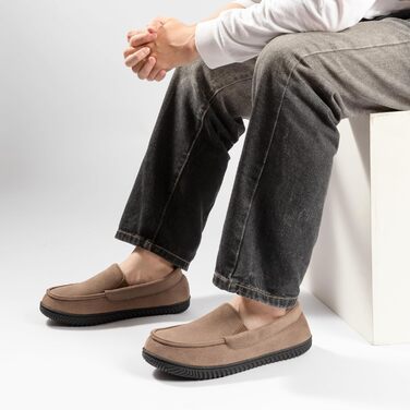 Чоловічі домашні тапочки RockDove Alexander з дихаючим фланелевим підкладкою та неслизькою підошвою з піни (44 EU, Мокка)