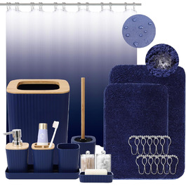 розмір: набір для ванної кімнати + шторка для душу + килимки для ванної