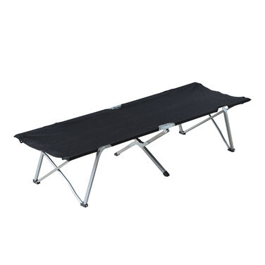 Outsunny Folding Camp Bed with Bag Black | Aosom