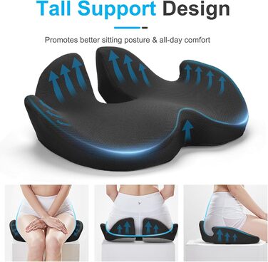 Подушка для офісного крісла Ajiteogy з Memory Foam, ергономічна, для рівномірного розподілу ваги та комфорту