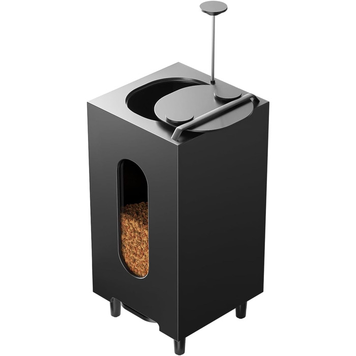 Автоматичний годівниця для котів та собак QLS, 20л, з мискою, чорна, 60 x 30 x 30 см