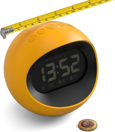 NEWGATE® Digital Centre of the Earth Alarm Clock (Yellow with Black LCD Display) Yellow