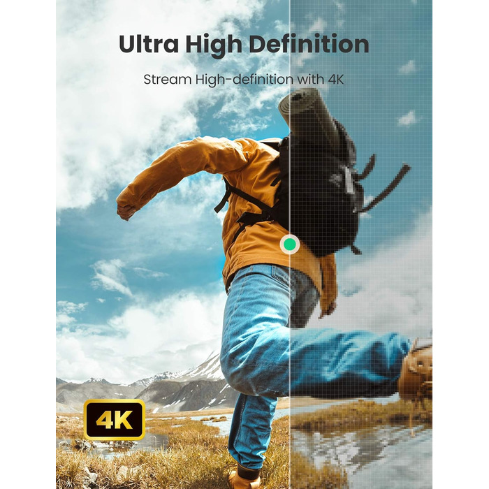 Кабель Micro HDMI - HDMI UGREEN 4K 2.0 з Ethernet, 1 м, 1080P, HDR, ARC, сумісний з Raspberry Pi