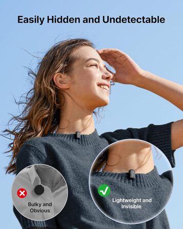 BOYA MINI 2: Портативний мікрофон з USB-C, 48kHz/24Bit, 100м, 30год, для iPhone, Android, Vlogging, YouTube, інтерв'ю (Space Silver)