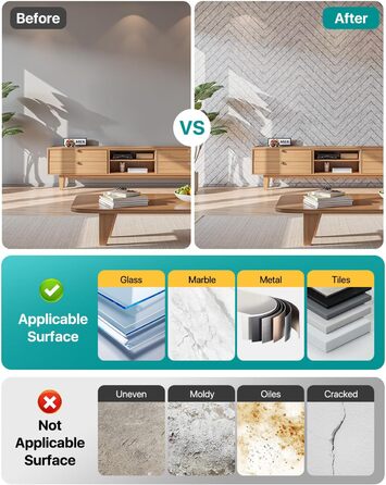 Акустичні панелі Soundsbay самоклеючі з поліестеру для звукоізоляції стін, 30x30x0,9 см, білий колір, 12 шт