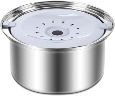 Нержавійна миска для собак з захистом від протікання, 2L Преміум миска для води для собак та котів, миска для пиття без обливання, великий об'єм 2L (3L об'єм)