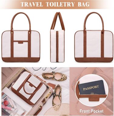 Косметичка для подорожей на підвішування з великою місткістю, 4 відділення, гачок, для жінок, P-beige