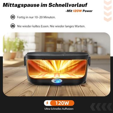 Електрична ланчбокс з підігрівом 1.5L для авто, вантажівки, офісу (1.5L x 4)