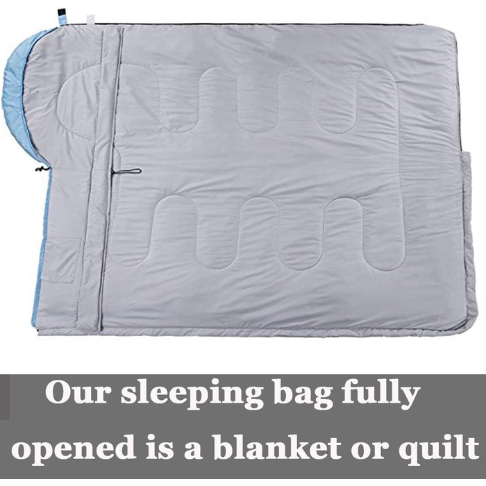 SOULOUT 3-4 Season Sleeping Bag - Waterproof Lightweight Sleeping Bag for Camping, Travel & Outdoor Activities - Ideal for Adults & Kids - 220 x 83 cm (Sky Blue / Left Zip)
