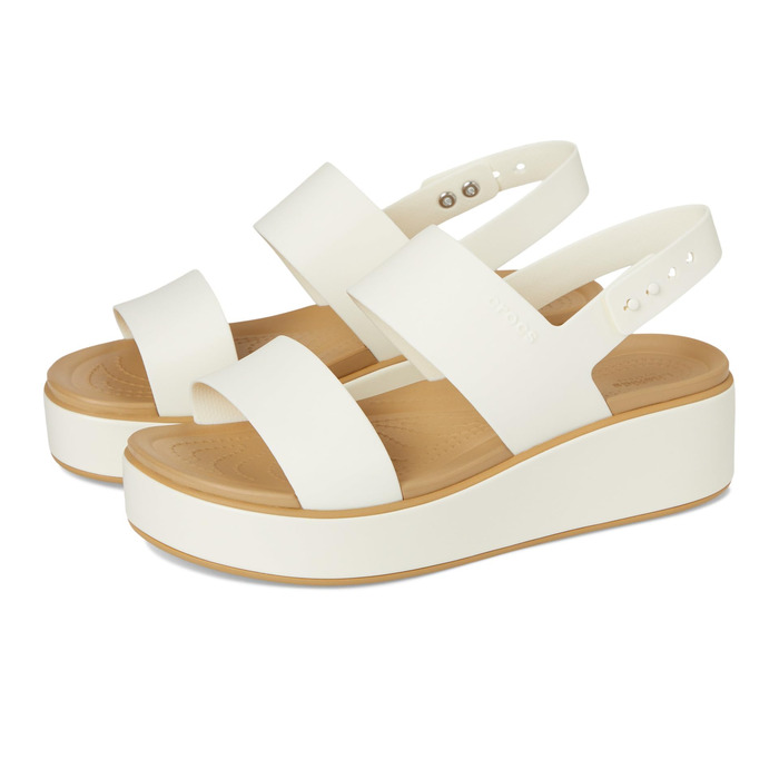 Crocs Brooklyn Wedge Sandal жіночі босоніжки на танкетці 39 EU бежеві