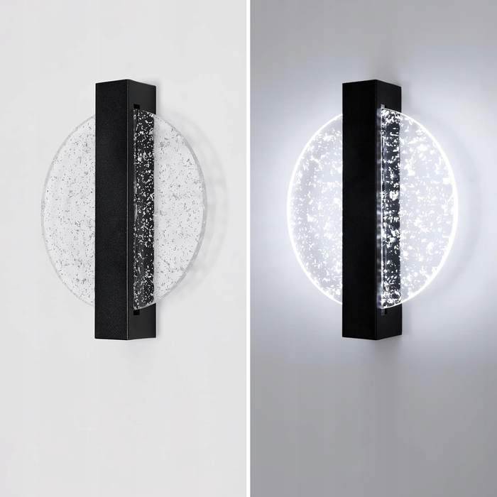 Стіна LED-бра AjieQaQ чорне, сучасне, внутрішнє, 12Вт, 1500Лм