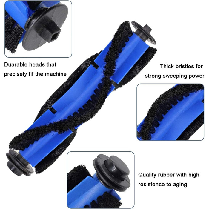 Запчастини для пилососів Eufy RoboVac 11S Max, 15C Max, 30C Max: 12 шт. (ролик, фільтри, щітки)