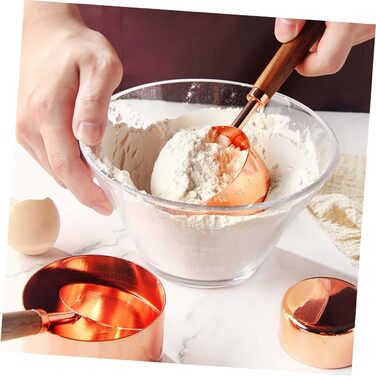 1 Backing Tools, Wiggle Spoon, Measuring Spoon, Mini Salt, Kitchen Accessories, Fruit Measuring Cup, Stainless Steel, Milk Powder Spoon, Graduated Cups, Stainless Steel, Metal, Walnut