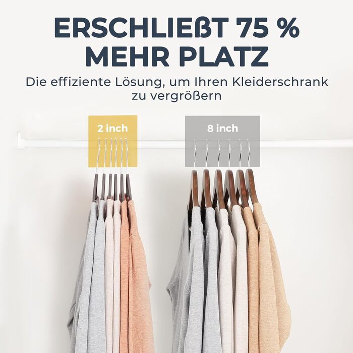 Набір вешалок для одягу HOUSE DAY, 50 шт., велюрові, для сорочок, костюмів, пальто, штанів, білі