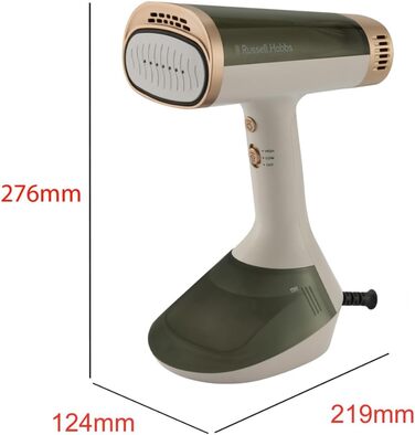 Відпарювач Russell Hobbs VacuSteam Pro: відпарювання та прасування з технологією всмоктування, керамічна підошва, 200 мл резервуар, 3 рівні потужності, для всіх тканин