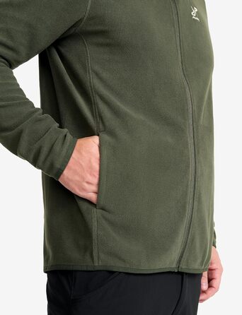 Флісова худі RevolutionRace Hiker для чоловіків, легка та еластична, чорна (S, Kambaba green)