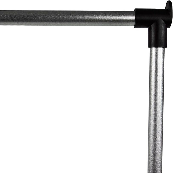 Home Vida Clothes Rack, Single Clothes Rod, Adjustable, (Silver)