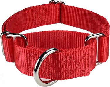 Нашийник для собак Mikivery Marraht з металевим декором, для малих, середніх та великих порід, червоний, регульований розмір (35.5-53 см, L: 43-60 см)