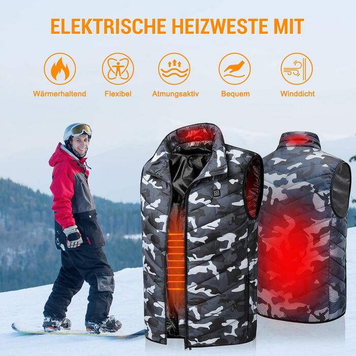 Степова жилетка Weste Daunenweste: тактична жилетка, камуфляж, розмір M