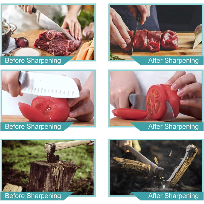 Точильний камінь Messerschärfstein 400/1000 для ножів, кухонних інструментів, мисливських ножів, з гумовою основою