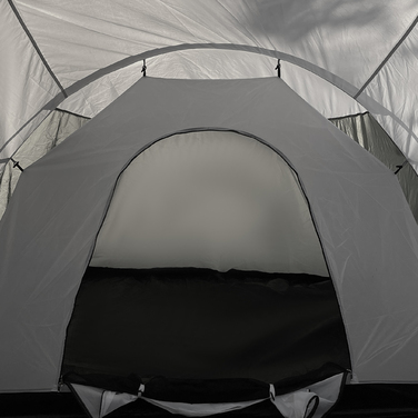 Намет Outsunny Tunnelzelt Campingzelt для 6-9 осіб з 3 спальнями, вітальнею та верандою, водовідштовхування 2000 мм, сірий