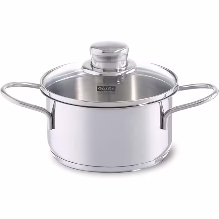 Міні-кастрюля Fissler Häppchen 0,5 л, 12 см, з нержавіючої сталі, з кришкою зі скла, для індукції