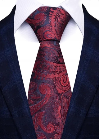 Широка червона краватка Elegance