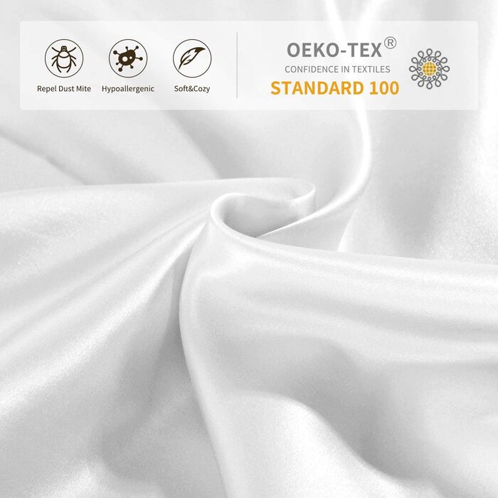 Шовкова наволочка Since Silk, 100% натуральний шовк мулбері, двостороння, 25 момі, з потайною блискавкою, 50x75 см, кремова