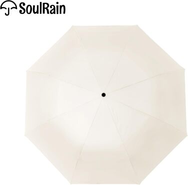 SoulRain Дощовий парасолька: вітростійкий, компактний, для подорожей та авто (кремовий)