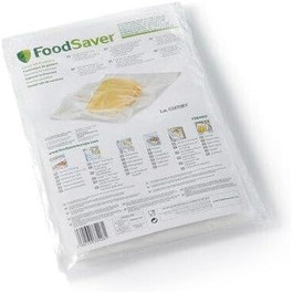FoodSaver FSB4802-I Vacuum Bags, 48-Piece, 20.7x29.2 cm / Food-Grade Foil Bags / Vacuum Sealer Bags, Reusable