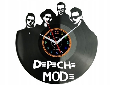 Настінний годинник Depeche Mode у вигляді вінілової платівки — оригінальний подарунок для нього та для неї