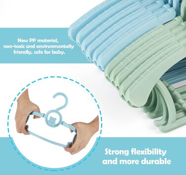 Набір дитячих вішалок для одягу 24 шт. Зростаючі вішалки для дітей з бантиками, нековзкі, для малюків та дошкільнят, кольорові