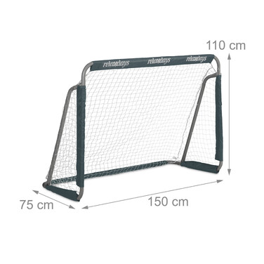 Relaxdays Grey Football Goals, 2-Piece Set