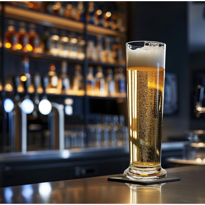 Пивні келихи Pilsstange 12 шт. з ніжкою – склянки для пива Pilsner преміум якості