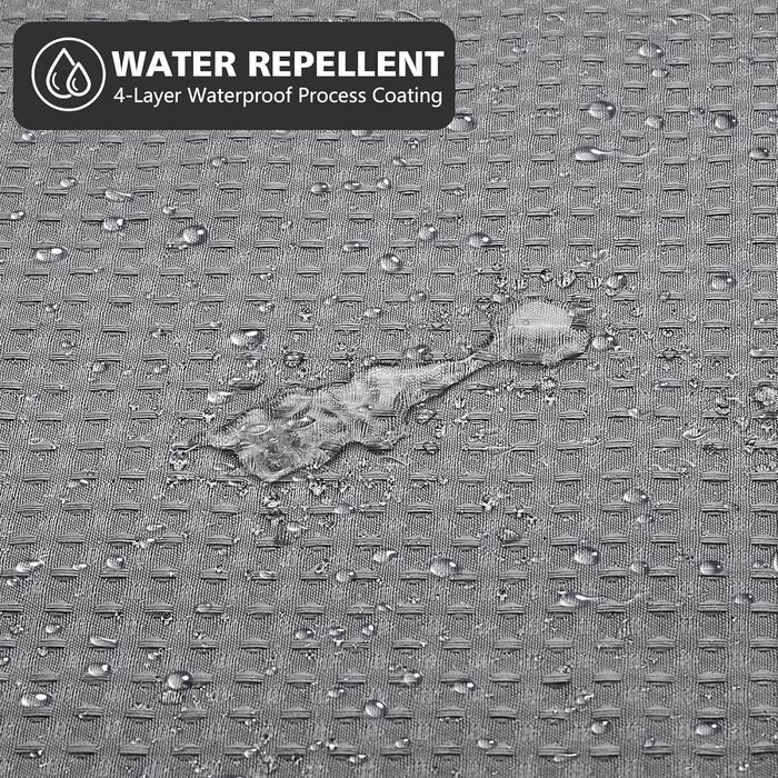 Штора для душу миюча текстильна поліестер 180x200 см, сіра, з кільцями (12 шт.) - Водонепроникна штора у ванну