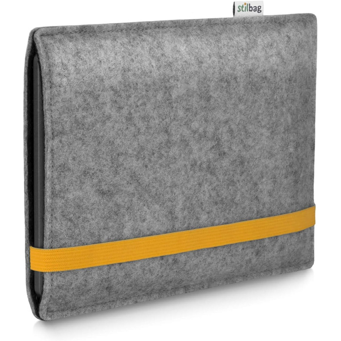 Чохол для Kindle Paperwhite 7 (Amazon) | Стильний чохол з ворсового фетру, Made in Germany (Антрацит - зелений) (Світло-сірий - жовтий)