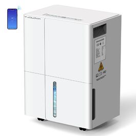 Електричний осушувач повітря 30л/день з Wi-Fi, 4 режими, автоматичне осушення, таймер, дренаж, для дому/квартири/підвалу