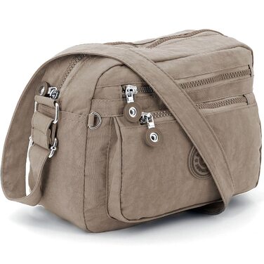 Сумка жіноча через плече ekavale Kleine Schultertasche - нейлон, водонепроникна, для дівчаток, повсякденна (Сірий)