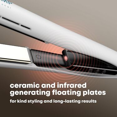Professional Ceramic Hair Straightener & Curler with LCD Display - Infrared Technology, Ionic Plates, Adjustable Temperature (80-235°C), 3m Cable, Hair Care Oils
