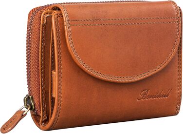 Benthill Women's Wallet Genuine Leather - Compact Leather Wallet with Plenty of Space - High-Quality Women's Wallet with Many Compartments, Color: Brown